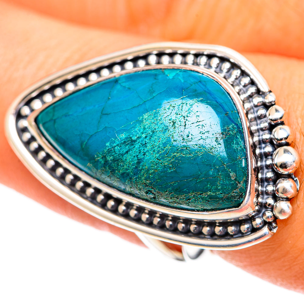 Chrysocolla Rings handcrafted by Ana Silver Co - RING107408