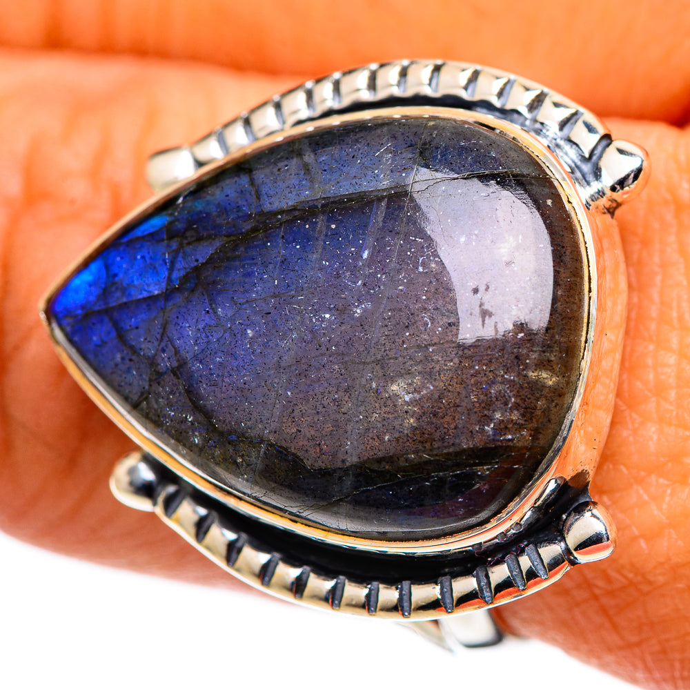 Labradorite Rings handcrafted by Ana Silver Co - RING107409