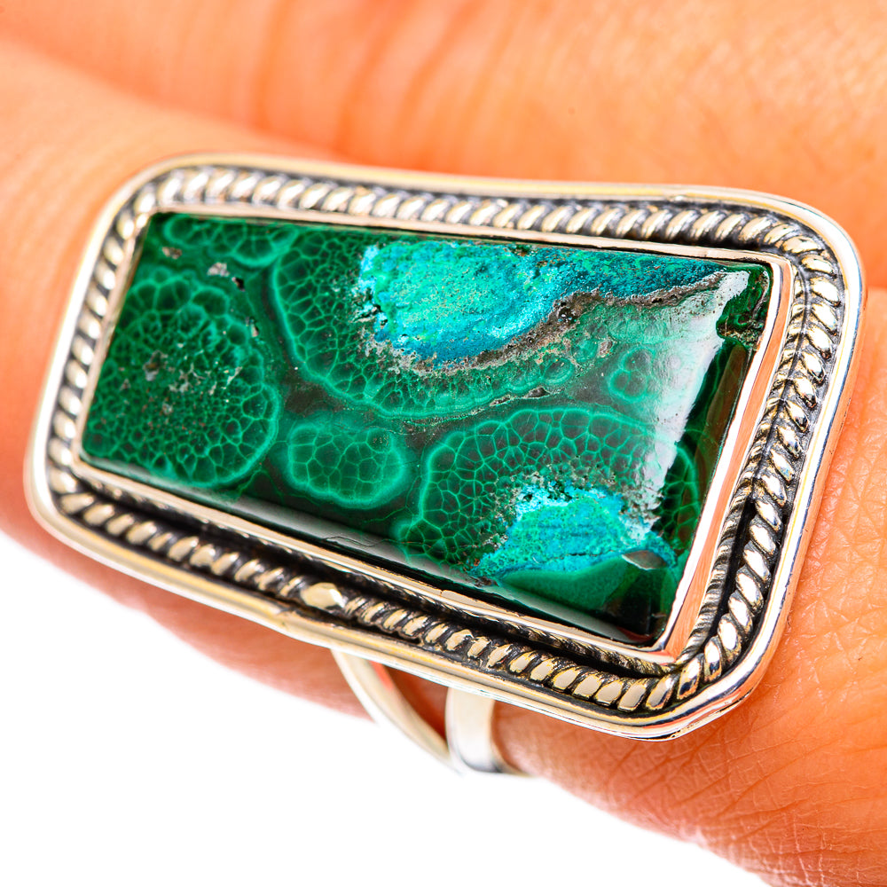 Malachite Rings handcrafted by Ana Silver Co - RING107414