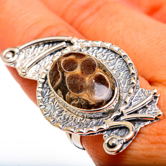 Turritella Agate Rings handcrafted by Ana Silver Co - RING107421
