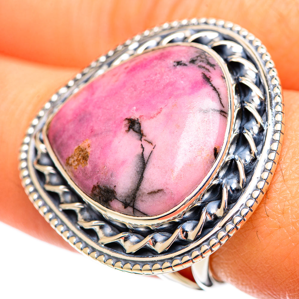Rhodonite Rings handcrafted by Ana Silver Co - RING107424
