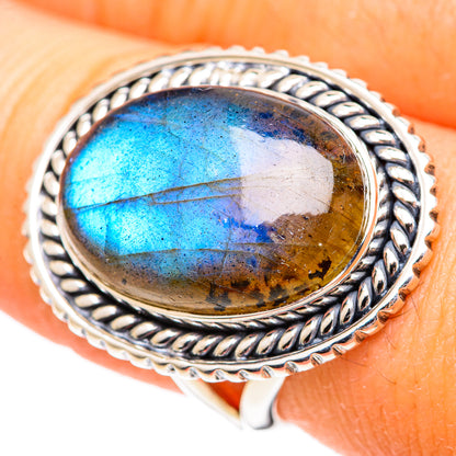 Labradorite Rings handcrafted by Ana Silver Co - RING107429