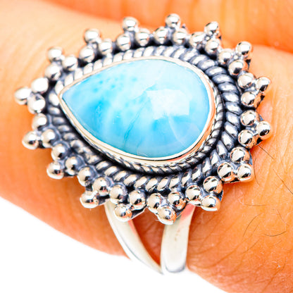 Larimar Rings handcrafted by Ana Silver Co - RING107432