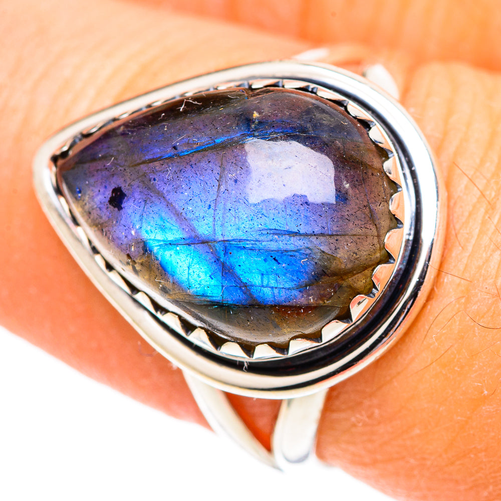 Labradorite Rings handcrafted by Ana Silver Co - RING107433