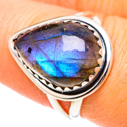 Labradorite Rings handcrafted by Ana Silver Co - RING107433