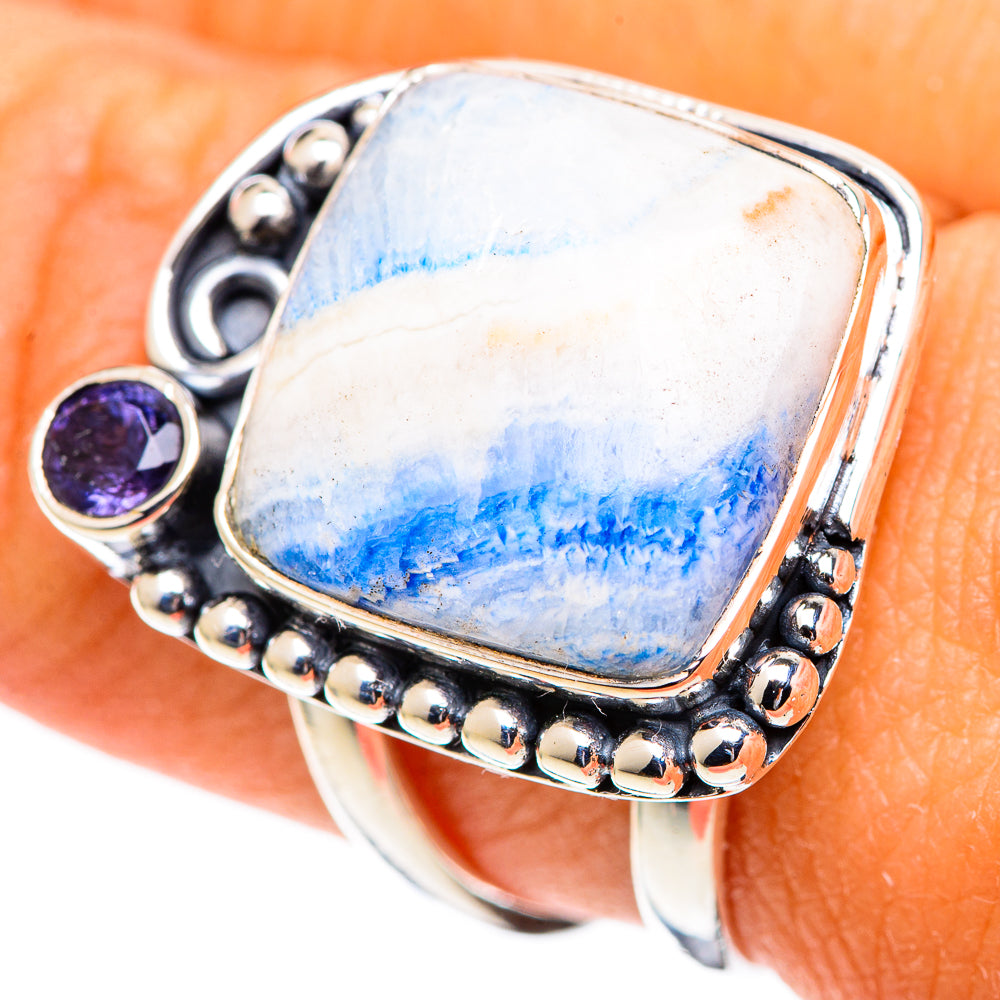 Blue Scheelite Rings handcrafted by Ana Silver Co - RING107434