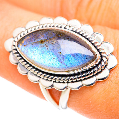 Labradorite Rings handcrafted by Ana Silver Co - RING107435