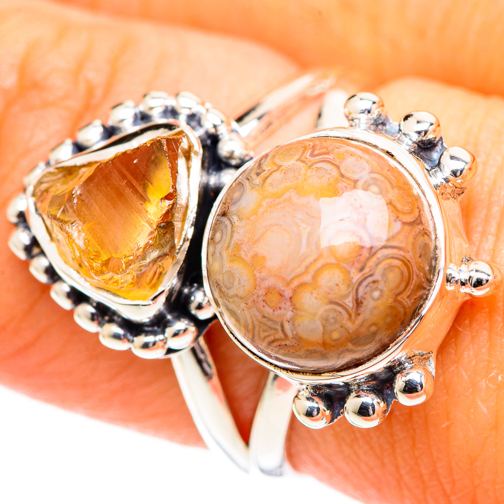 Ocean Jasper Rings handcrafted by Ana Silver Co - RING107446