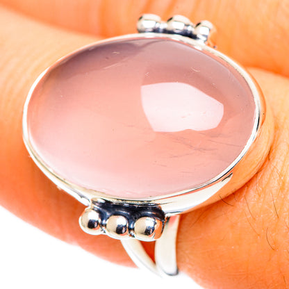 Rose Quartz Rings handcrafted by Ana Silver Co - RING107448
