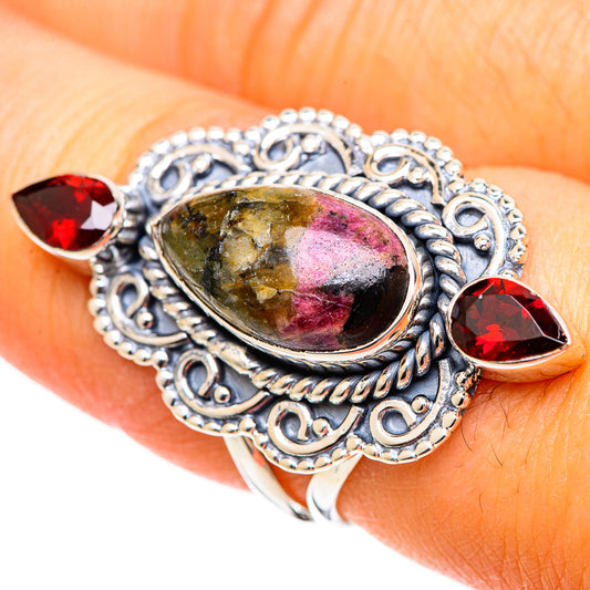 Russian Eudialyte Rings handcrafted by Ana Silver Co - RING107450