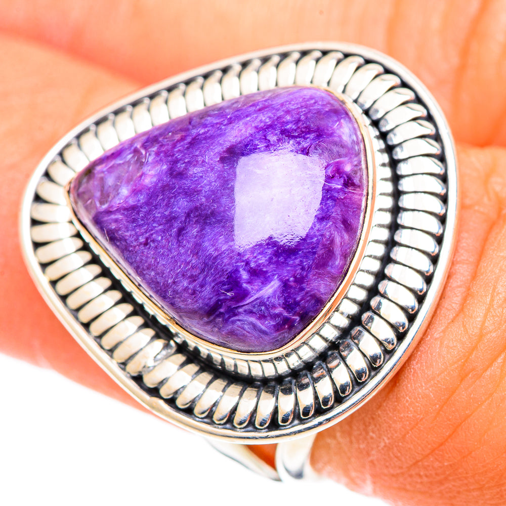 Charoite Rings handcrafted by Ana Silver Co - RING107453