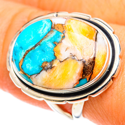Spiny Oyster Turquoise Rings handcrafted by Ana Silver Co - RING107459
