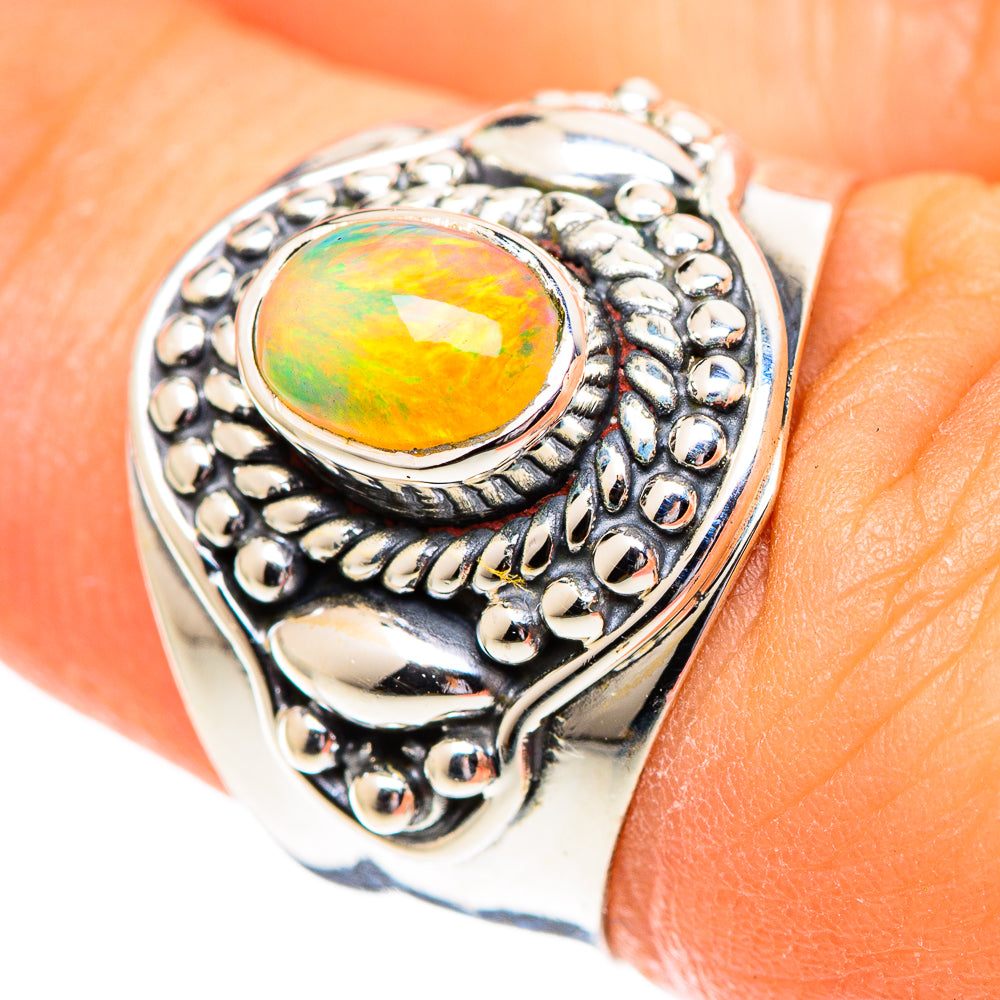Ethiopian Opal Rings handcrafted by Ana Silver Co - RING107461
