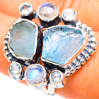 Aquamarine Rings handcrafted by Ana Silver Co - RING107465