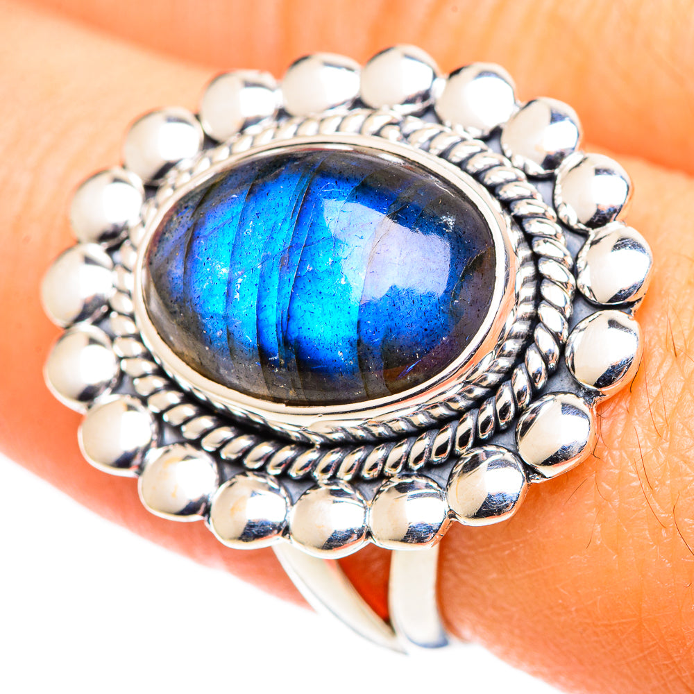 Labradorite Rings handcrafted by Ana Silver Co - RING107466