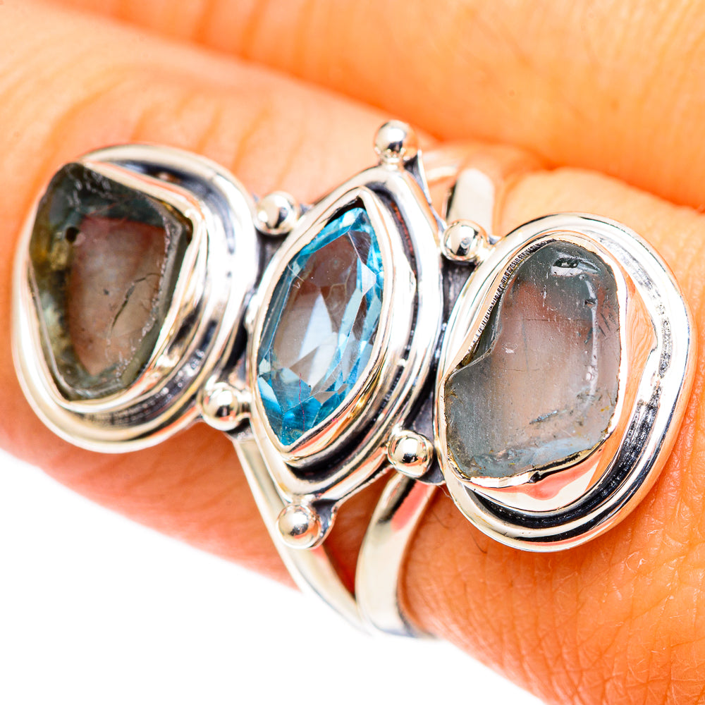 Aquamarine Rings handcrafted by Ana Silver Co - RING107467