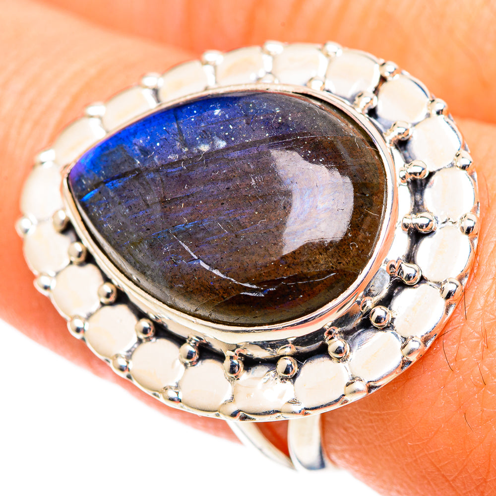 Labradorite Rings handcrafted by Ana Silver Co - RING107470