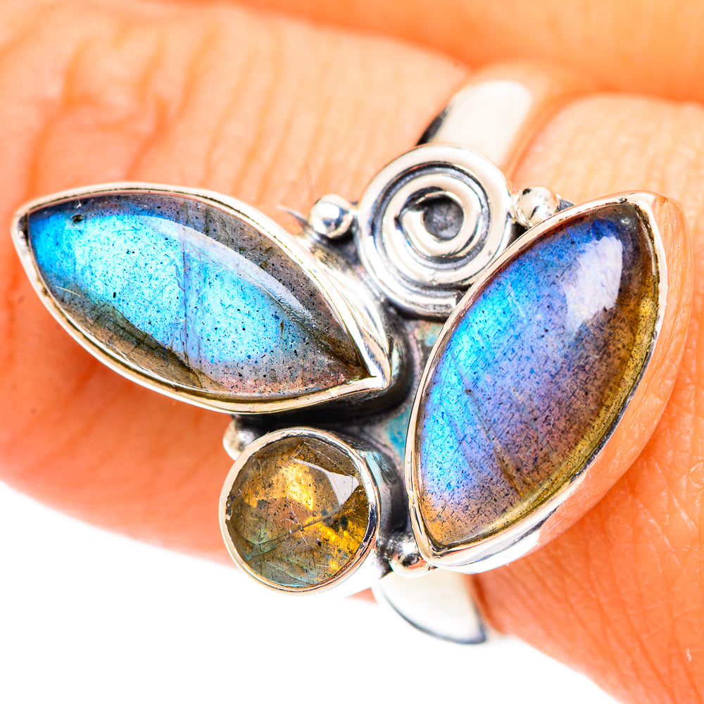 Labradorite Rings handcrafted by Ana Silver Co - RING107472