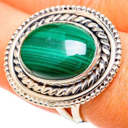 Malachite Rings handcrafted by Ana Silver Co - RING107478