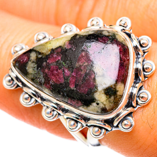 Russian Eudialyte Rings handcrafted by Ana Silver Co - RING107485