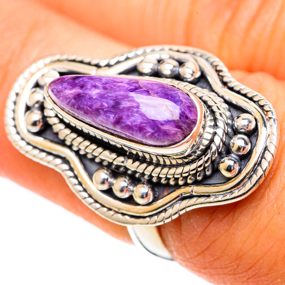 Charoite Rings handcrafted by Ana Silver Co - RING107487