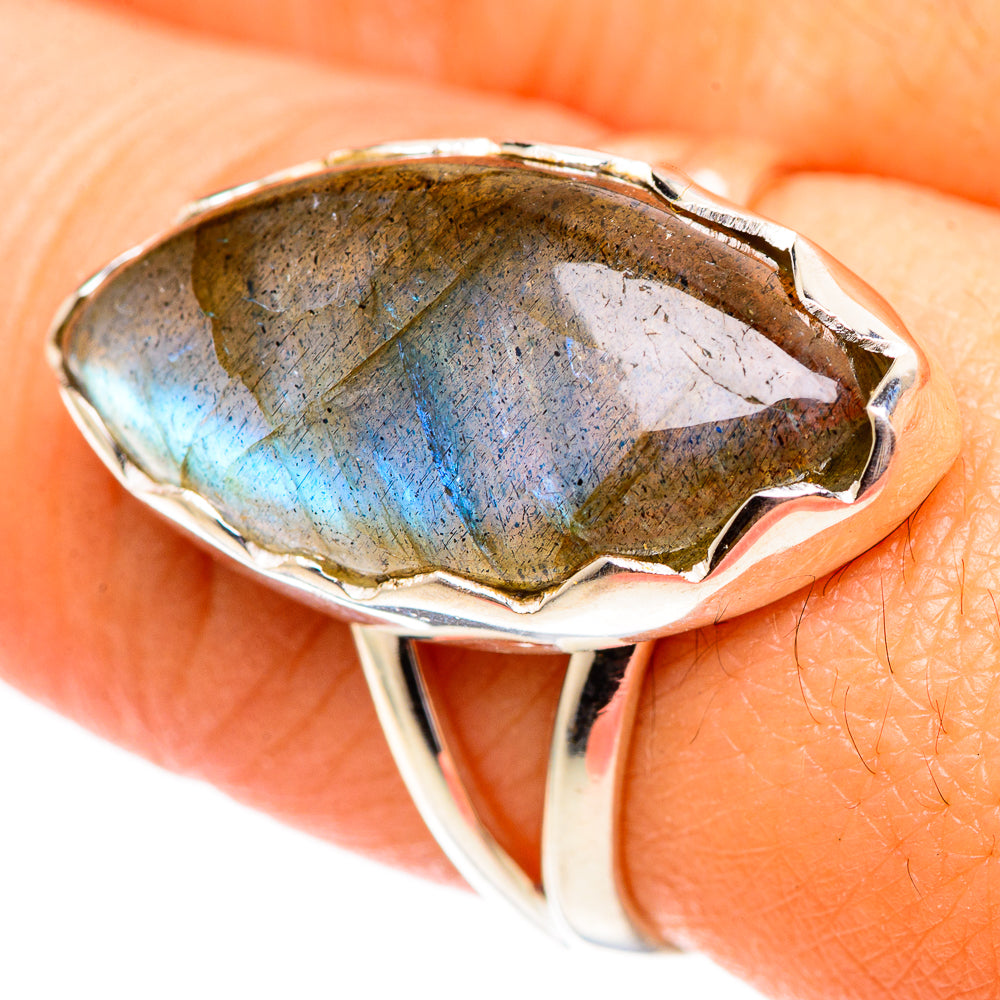 Labradorite Rings handcrafted by Ana Silver Co - RING107502