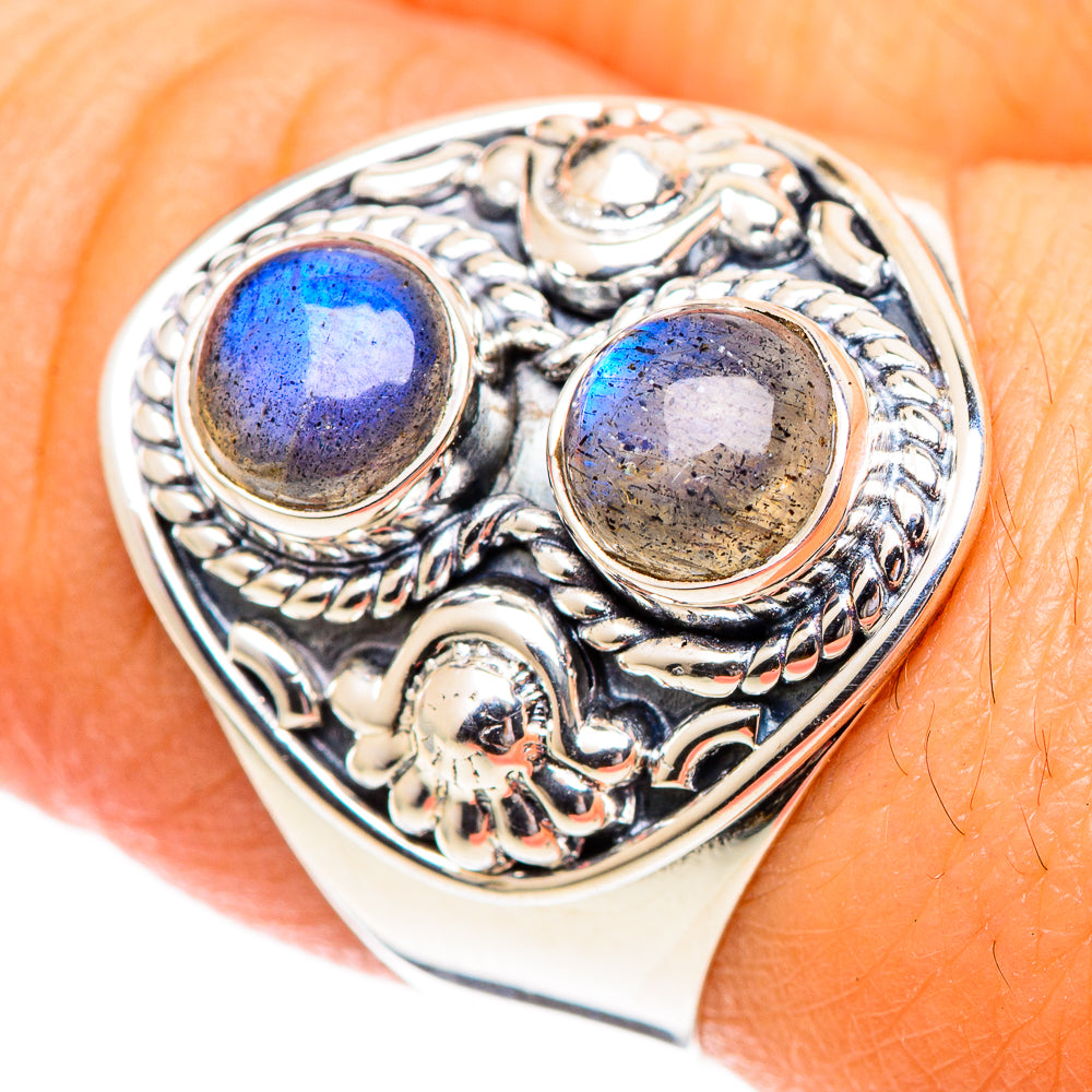 Labradorite Rings handcrafted by Ana Silver Co - RING107504