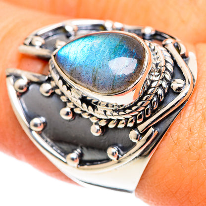 Labradorite Rings handcrafted by Ana Silver Co - RING107506