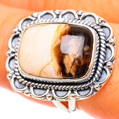 Peanut Wood Jasper Rings handcrafted by Ana Silver Co - RING107515