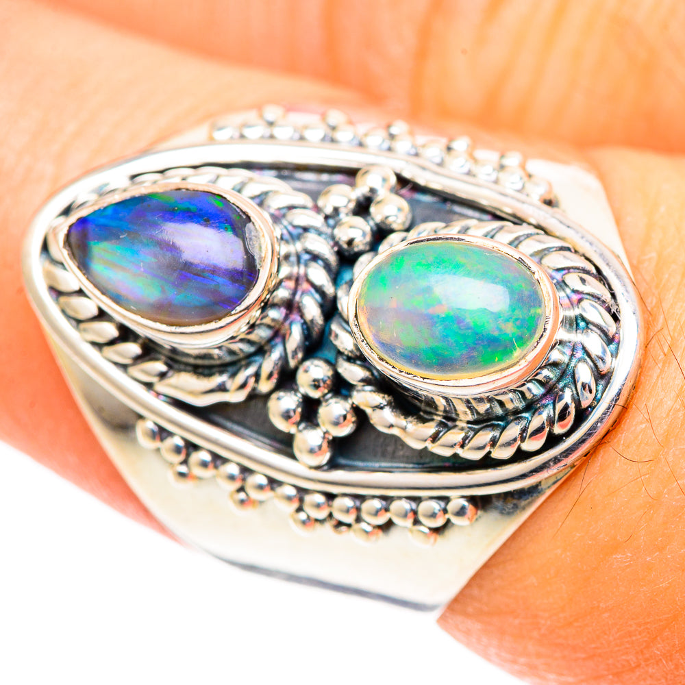 Ethiopian Opal Rings handcrafted by Ana Silver Co - RING107528