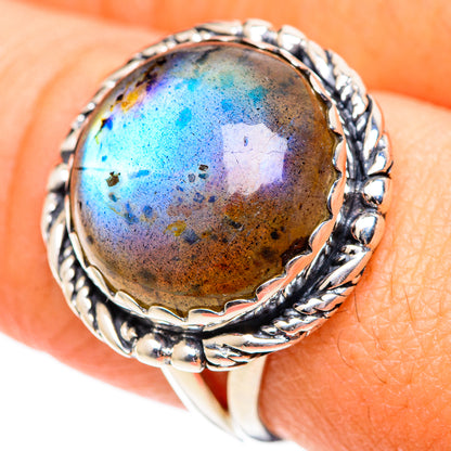 Labradorite Rings handcrafted by Ana Silver Co - RING107533