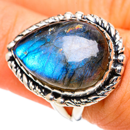 Labradorite Rings handcrafted by Ana Silver Co - RING107535