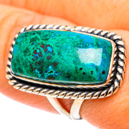 Chrysocolla Rings handcrafted by Ana Silver Co - RING107541