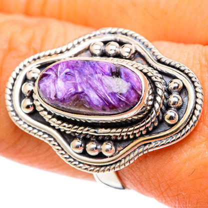 Charoite Rings handcrafted by Ana Silver Co - RING107547