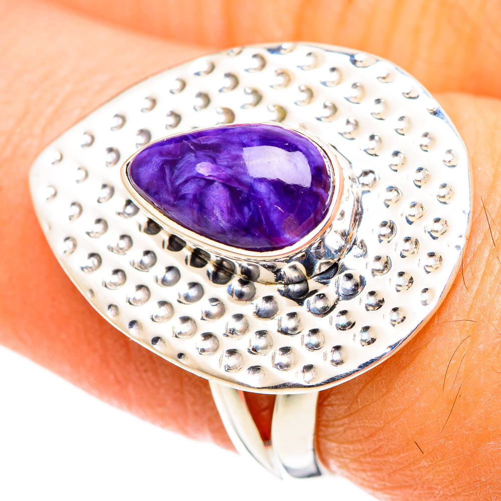 Charoite Rings handcrafted by Ana Silver Co - RING107551