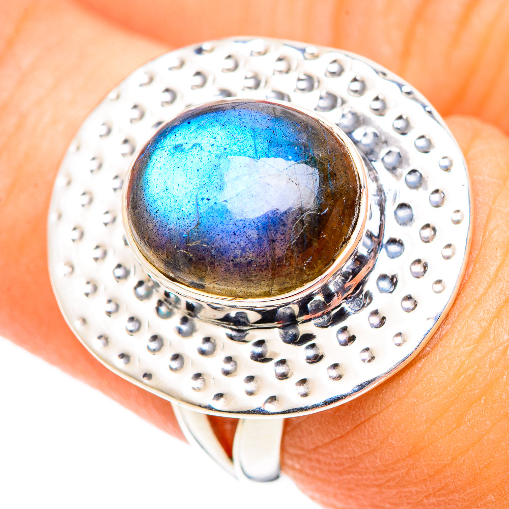 Labradorite Rings handcrafted by Ana Silver Co - RING107556