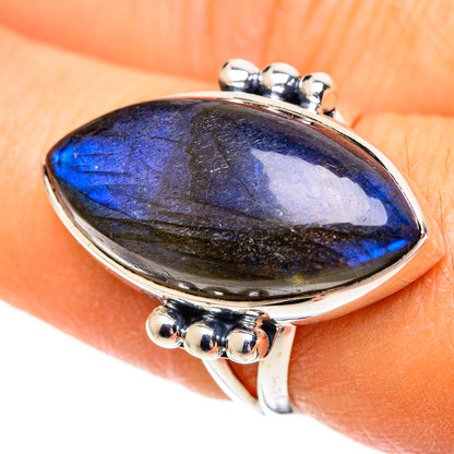Labradorite Rings handcrafted by Ana Silver Co - RING107558