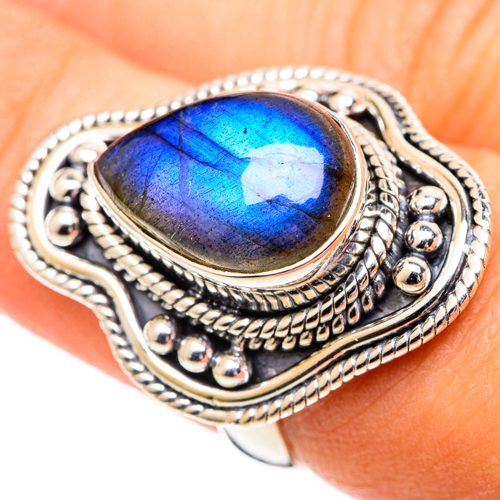 Labradorite Rings handcrafted by Ana Silver Co - RING107560