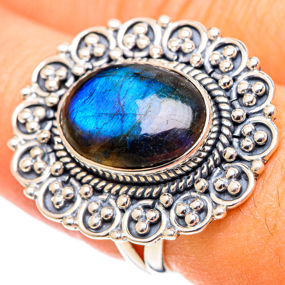 Labradorite Rings handcrafted by Ana Silver Co - RING107562