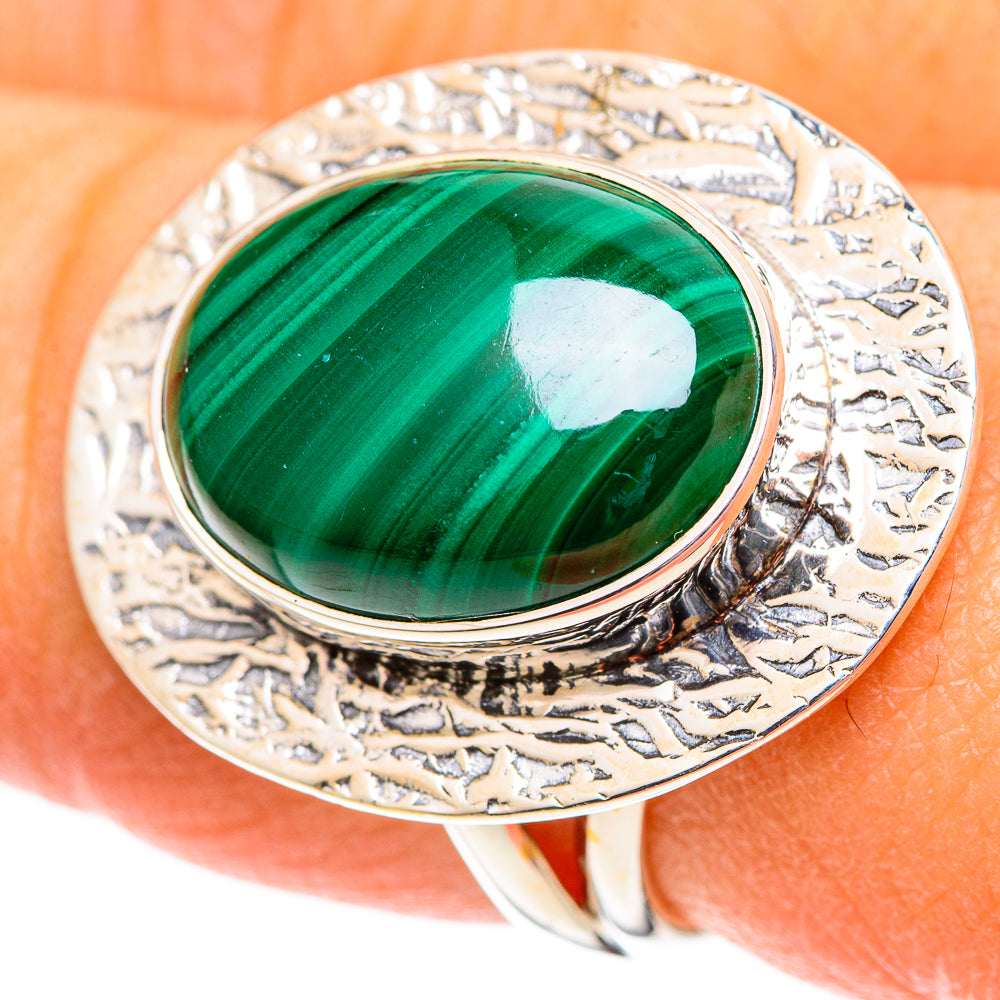 Malachite Rings handcrafted by Ana Silver Co - RING107568