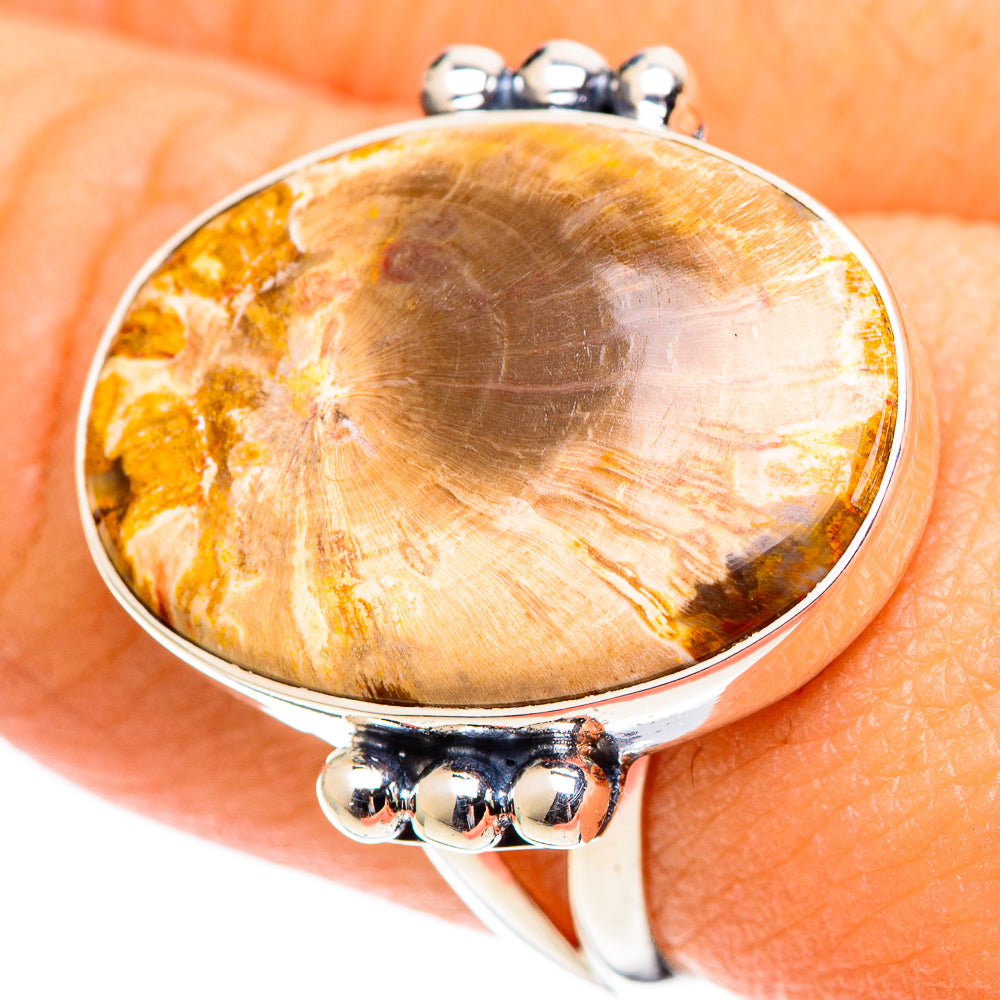 Petrified Wood Rings handcrafted by Ana Silver Co - RING107572