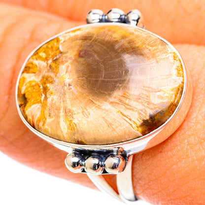 Petrified Wood Rings handcrafted by Ana Silver Co - RING107572