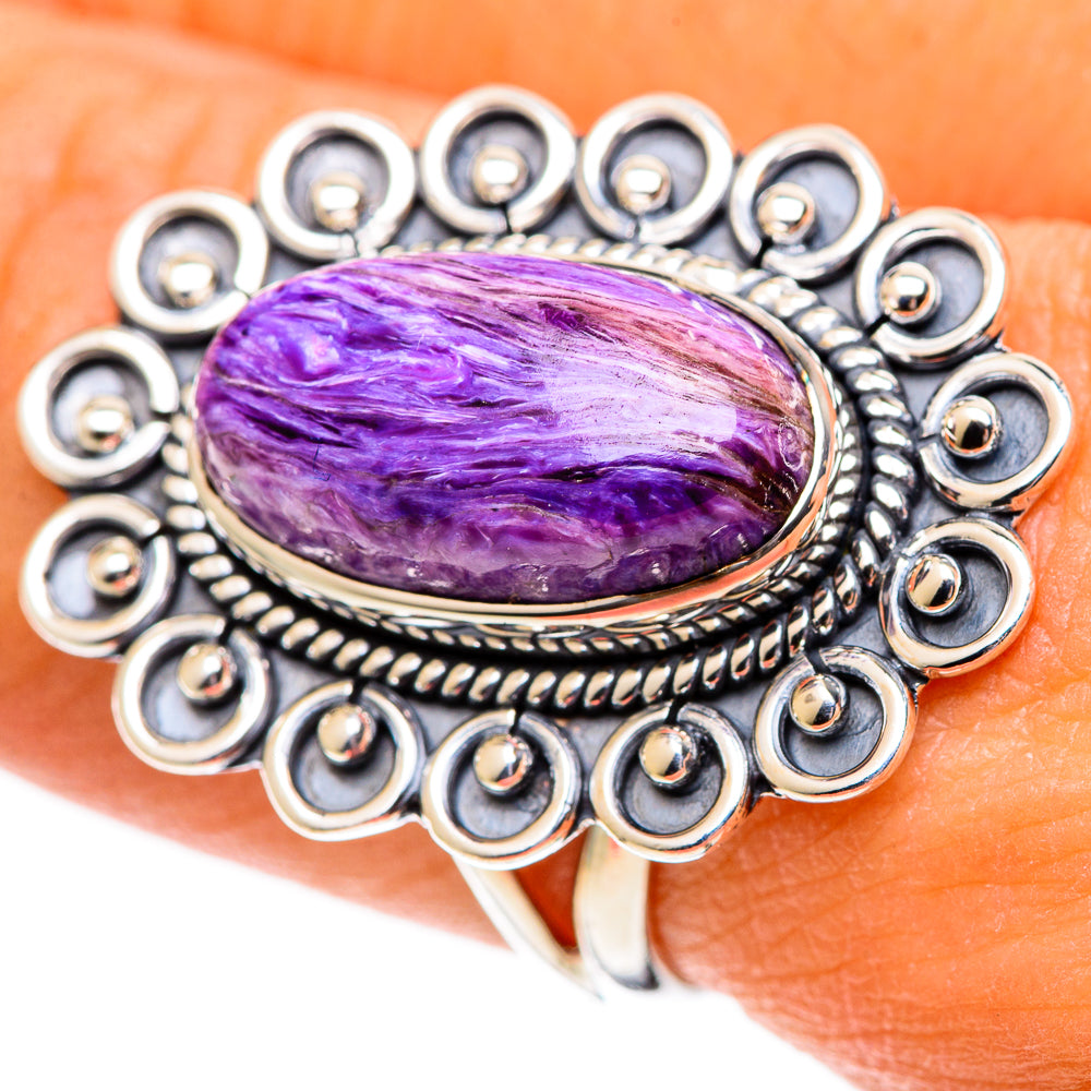 Charoite Rings handcrafted by Ana Silver Co - RING107574