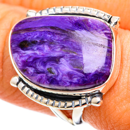 Charoite Rings handcrafted by Ana Silver Co - RING107576