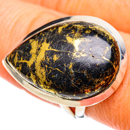 Pyrite Agate Rings handcrafted by Ana Silver Co - RING107581