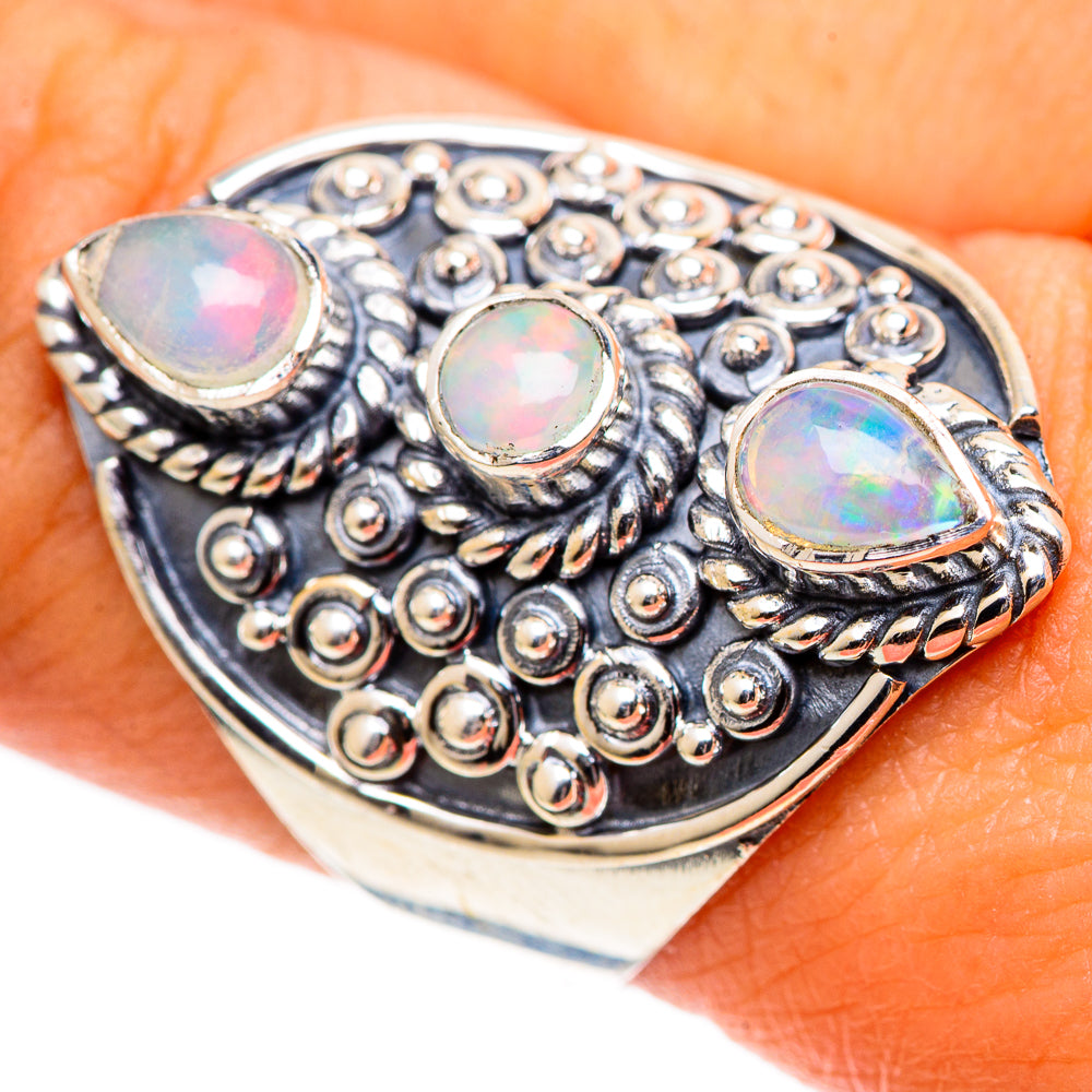 Ethiopian Opal Rings handcrafted by Ana Silver Co - RING107589