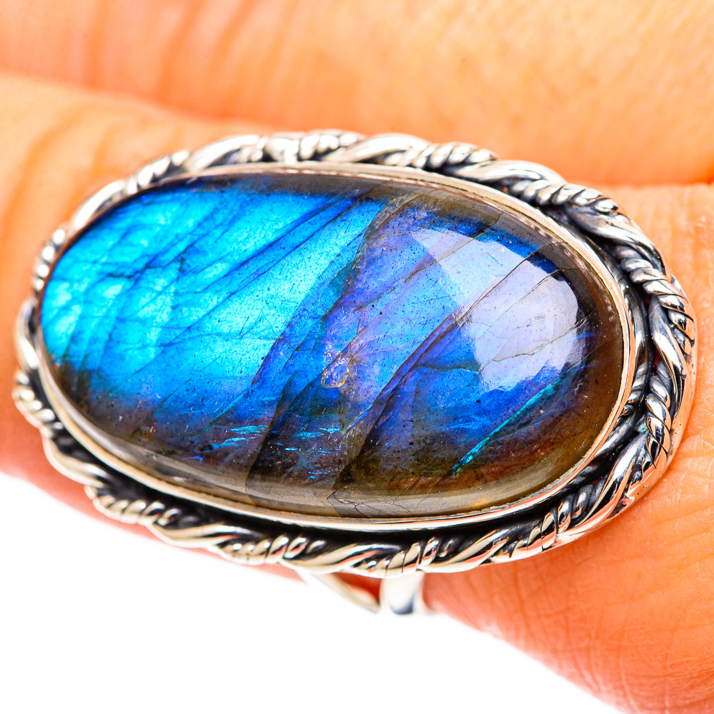 Labradorite Rings handcrafted by Ana Silver Co - RING107591