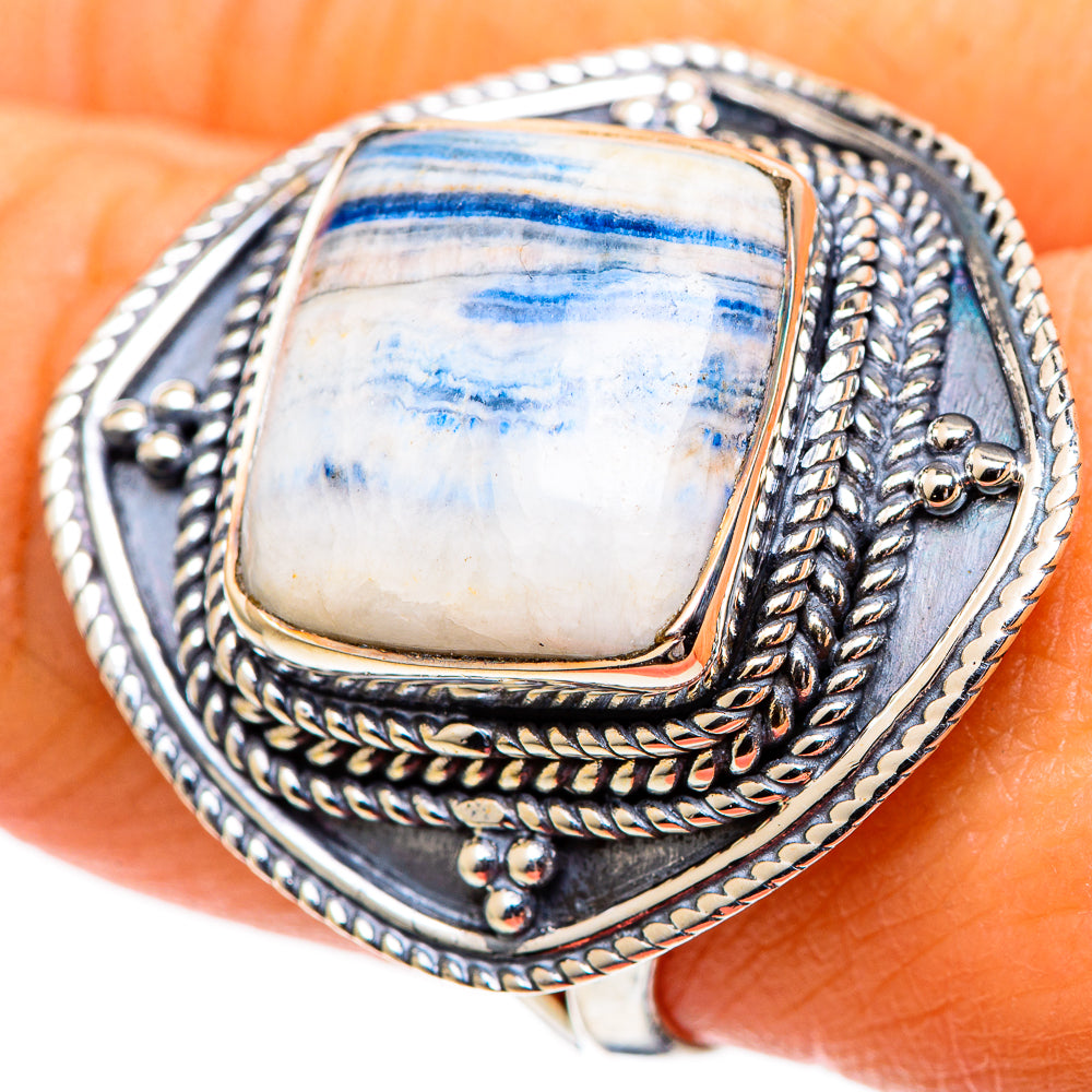 Blue Scheelite Rings handcrafted by Ana Silver Co - RING107592