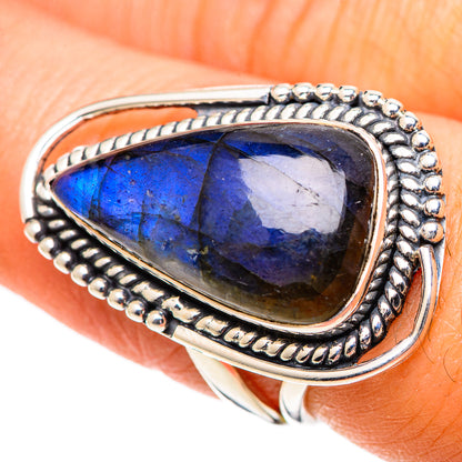 Labradorite Rings handcrafted by Ana Silver Co - RING107593