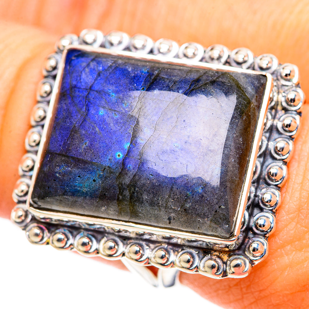 Labradorite Rings handcrafted by Ana Silver Co - RING107595